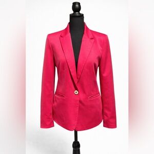 Zara Woman Fuchsia Pink Blazer Jacket Women’s Medium Single Button Career Dressy